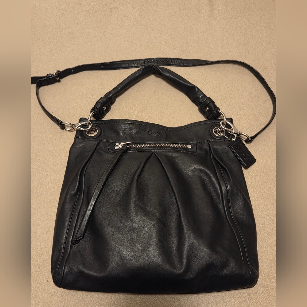 Vintage Coach 13411 Parker Hippy Black Leather